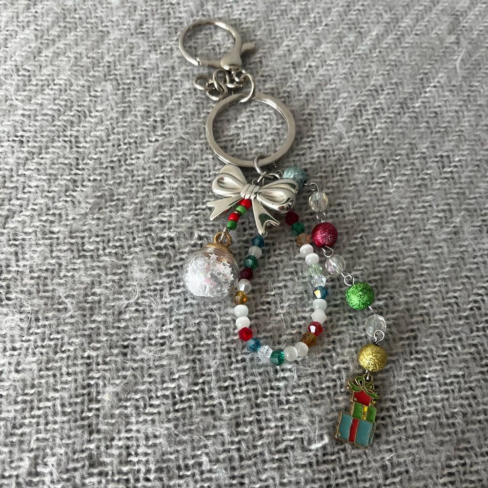 Festive charm purse/keychain chain